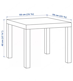 IKEA LACK Beistelltisch schwarz   wie neu