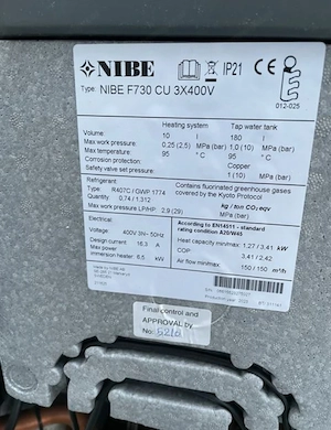 NIBE F730 Abluft-Wärmepumpe, bj 2023 Bild 4