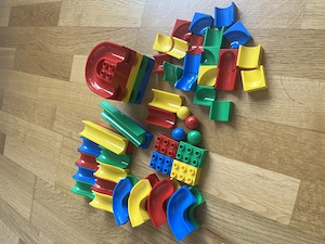 Hubelino Kugelbahn Bahnelemente Set 55 Teile