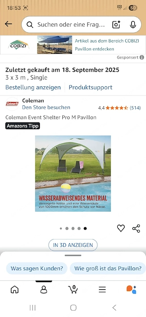 Pavillon, neu