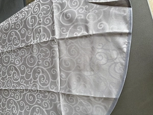 Tischdecke NEU oval mittelgrau - sehr edel  Bild 2
