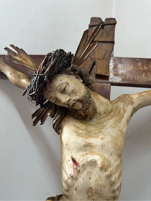 Kruzifix Barock handgeschnitzt Bild 2