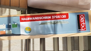Doppler Halbwandschirm Sonnenschirm, unbenützt Bild 2