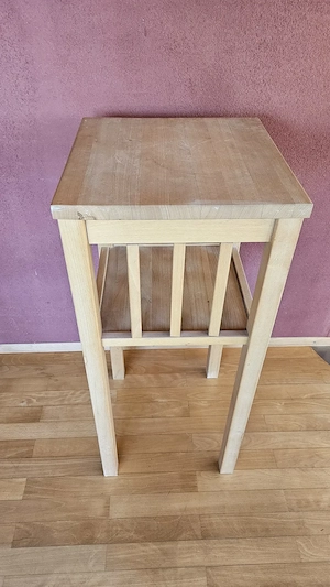 Vollholz-Beistelltisch   Blumenständer   Stehtisch Bild 3