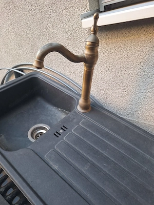 HPL Platte und Waschbecken inkl. Wasserhahn für Outdoor