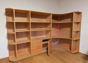 Eckregal, Regal, Bücher  Ordnerregal, Wohnwand, Jugendzimmer Bild 2