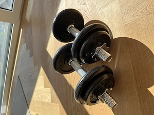 2x Hantel aus Gusseisen, wie neu