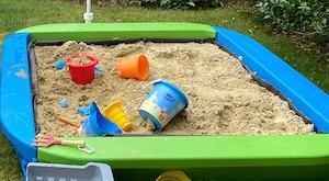 sandkastenrahmen mit Abdeckung zu verkaufen