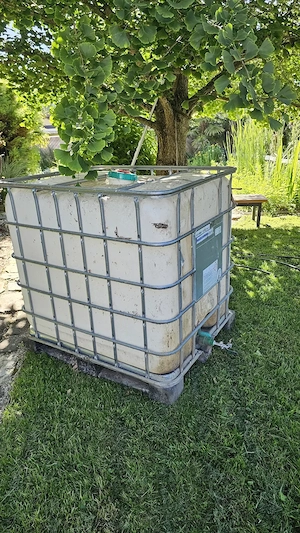 Ibc container regenwassertank 1000 liter mit gartenschlauchanschlusd