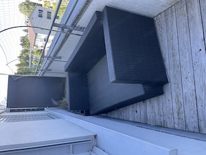 Gemütliches Ratansofa für Terrasse & Garten