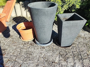 3 Töpfe mit Untersetzer 