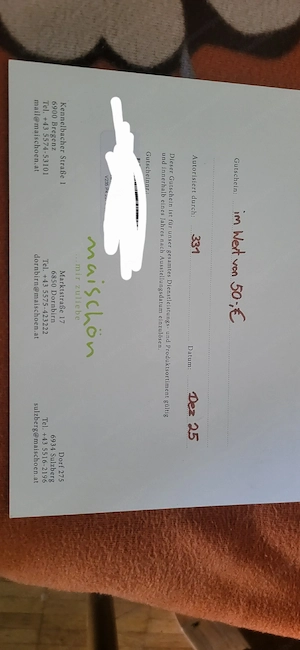 maischön gutschein