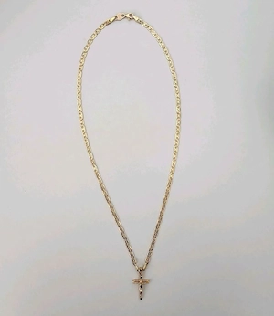 Goldkette 750 Gold 18K Halskette Anhänger Kreuz Herren Bild 4