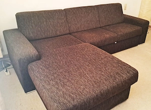 Couch mit Bettfunktion und Stauraum zu verkaufen