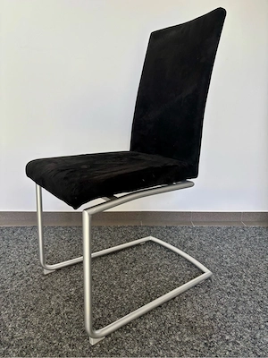 Velours Freischwinger Stuhl