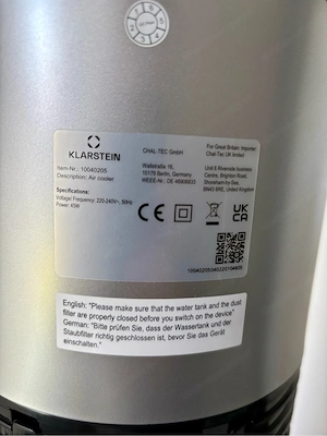 Klarstein Skyscraper Ice Turmventilator Bild 2