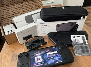 Steam Deck OLED 512 GB + JSAUX ModCase & Dock | Akku 98 % Health