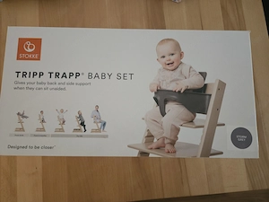 Baby Set Tripp Trapp + Tisch in Grau 
