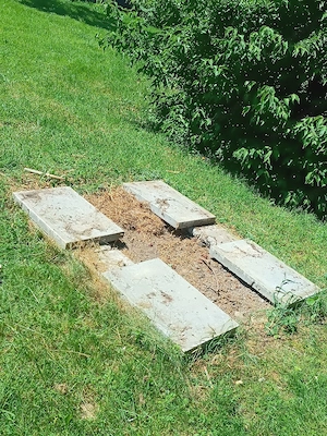Betonplatten zu verschenken
