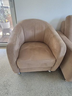 Couch hellbraun Bild 3