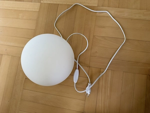 Tischlampe Glaskugel weiß matt Bild 2