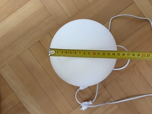 Tischlampe Glaskugel weiß matt Bild 3