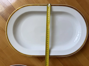 Drei Servierplatten Goldrand Geschirr Bild 3