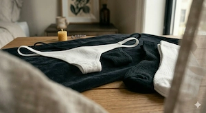 Getragene String & Socken diskret Bild 2