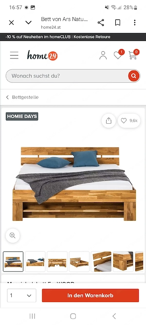 Bett mit Lattenrost Bild 5