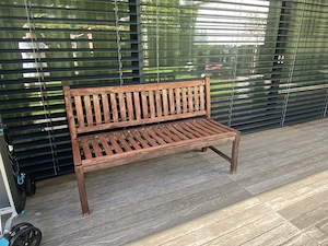 Teakholz-Gartenbank - guter Zustand Bild 2