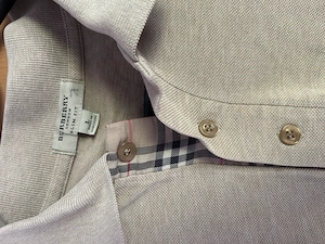 Burberry Langarm Poloshirt Braun Slim Fit Original Gr. L Bild 2