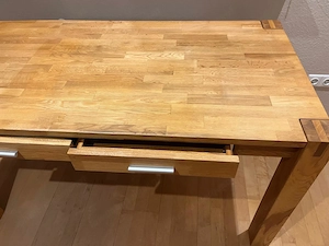 Schreibtisch Massivholz Wildeiche 140 cm Bild 3