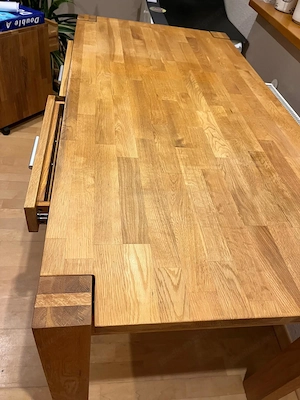 Schreibtisch Massivholz Wildeiche 140 cm Bild 2