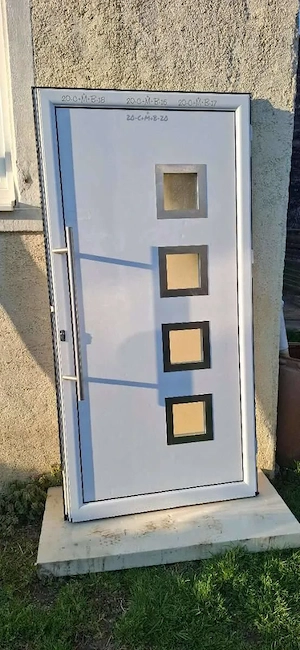 ALU Haustür weiß in Feldkirch  110 x 210 cm