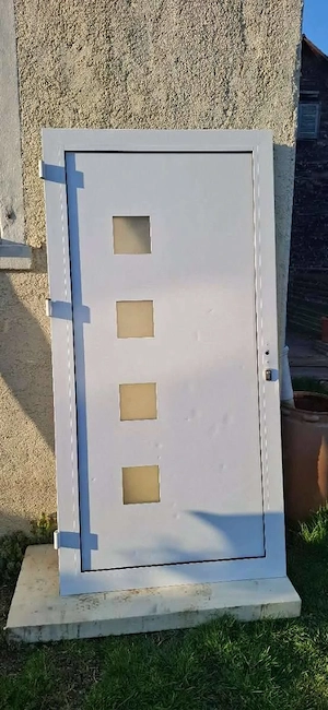 ALU Haustür weiß in Feldkirch  110 x 210 cm Bild 5
