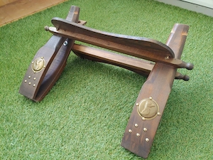 Verkaufe Kamelhocker mit Lederkissen Bild 3