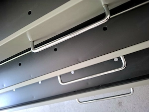 Hochwärtiger Architekten Planschrank der Firma Wertheim aus Metall | Atelier-, Werkstatt-Schrank Bild 4
