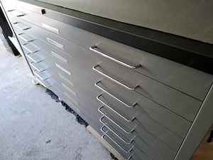 Hochwärtiger Architekten Planschrank der Marke Wertheim aus Metall | Werkstatt Schrank | Vintage