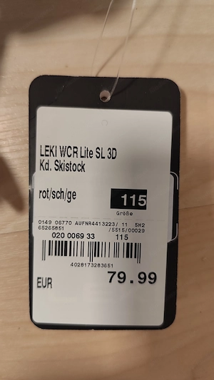 Leki Rennstöcke gerade - 115 cm inkl Schlaufen Bild 4