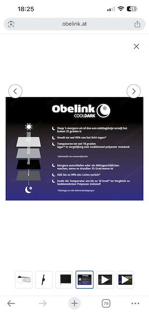 Obelink Soleil Cool dark Zeltvordach Bild 4