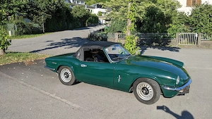 Triumph Spitfire Mk IV, Bj. 1972   British Racing Green, rostfrei, frisch vorgeführt