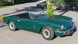Triumph Spitfire Mk IV, Bj. 1972   British Racing Green, rostfrei, frisch vorgeführt Bild 2