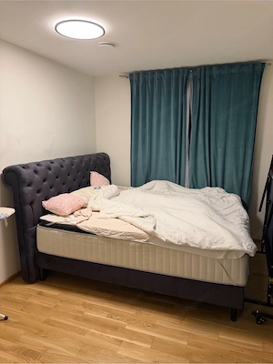 Bockspringbett dunkelgrau Bild 5