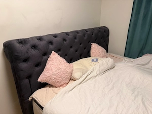 Bockspringbett dunkelgrau Bild 3