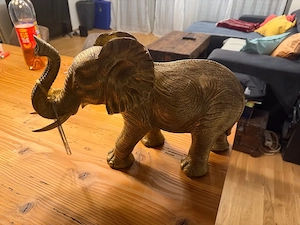 Deko Elefant gold Bild 2