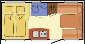 Wohnwagen Dethleffs Tourist SD 460 DB Bild 8