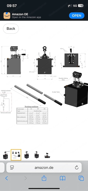 Hydraulik-Handpumpe doppelwirkend Bild 3