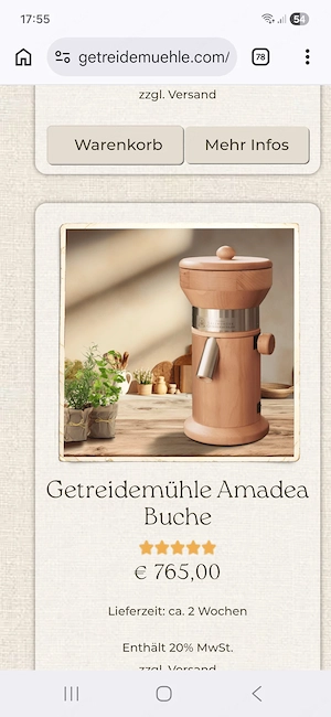 Getreidemühle zum Verkaufen
