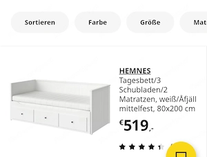 Ikea Hemnes Gästebett ausziehbar 80x200 Bild 2