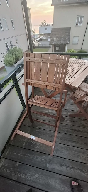 Balkonmöbel Teak Holz Bild 2